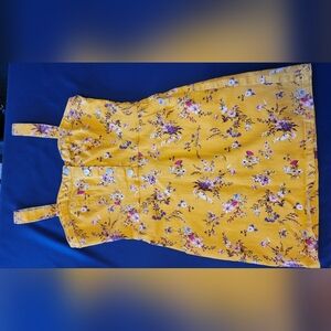 Mustard yellow floral No Boundaries Dress
